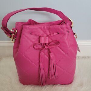 Cheval Firenze Pink Quilted Drawstring Handbag